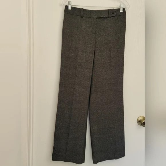 Ann Taylor Petite Signature Fit Dress Pants Womens 2P Grey Lined Flat Front - Picture 3 of 5